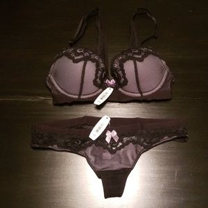 Adore Me Demi Push Up Bra & Thong Set